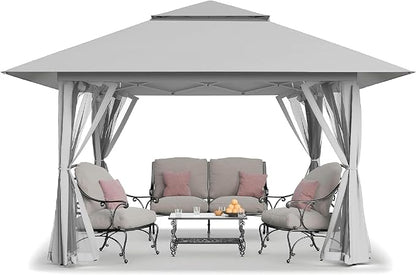 CROWN SHADES 11x11 Pop Up Gazebo, Outdoor Canopy Tent, One Push Instant Gazebo by Unknown