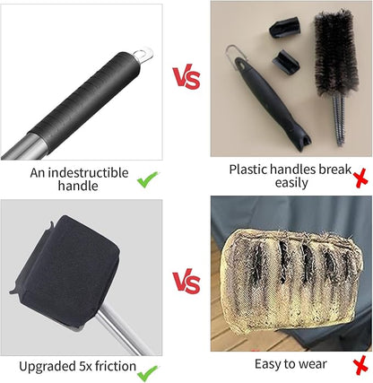 Grill Brush Bristle Free,(Only Replaceable Cleaning Head No Grill Brush)-Black