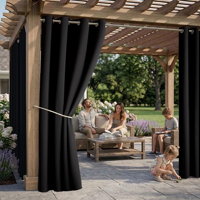 Waterproof Outdoor Curtain W52 x L84 - Image 2
