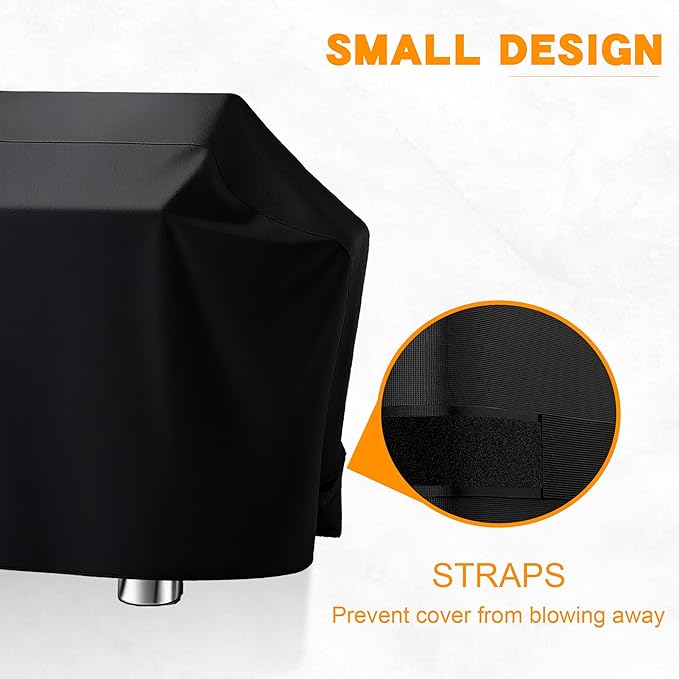 Grill Cover 40 inch, [Upgraded to 420D] Heavy Duty Waterproof BBQ Grill Cover, Outdoor Fade & Rip Resistant with Adjustable Drawstring, for Gas Charcoal Grills, Black