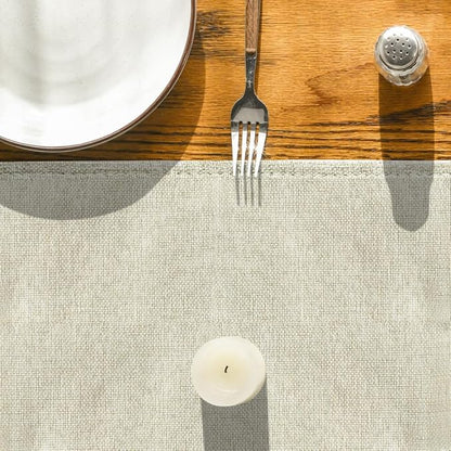 Artoid Mode Beige Table Runner, Seasonal Summer Fall Washable Kitchen Dining Table Decoration for Home Party Decor 13x48 Inch