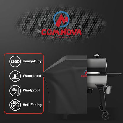 Comnova Pellet Grill Cover for Camp Chef 24 Series - 600D Premium Smoker Cover Waterproof & Heavy Duty for Camp Chef Woodwind 24, Woodwind Pro 24, PG24, PG24WWSB, SmokePro SG24, DLX 24, and More