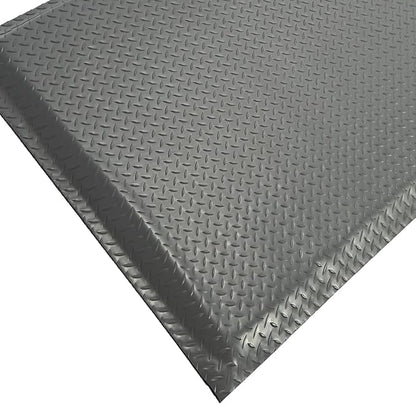 Nisorpa Anti Fatigue Mats Industrial 3' x 6' Ergonomic Standing Mat 15/16" Extra Thick Cushioned Shop Floor Mats Heavy Duty Commercial Diamond Plate - Safety Support for Leg & Back Pain, Grey