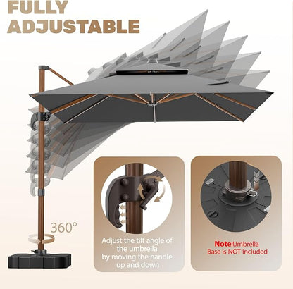 10x13FT Cantilever Outdoor Patio Umbrellas - Image 7