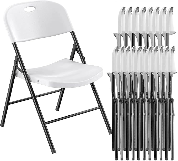 Nazhura 350 Weight Limit Heavy Duty Plastic Folding Chair by NazhuraGoodCompanionAtHome