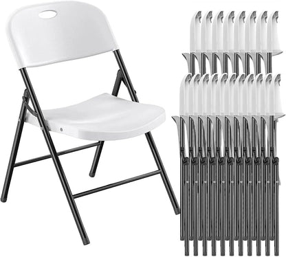 Nazhura 350 Weight Limit Heavy Duty Plastic Folding Chair by NazhuraGoodCompanionAtHome