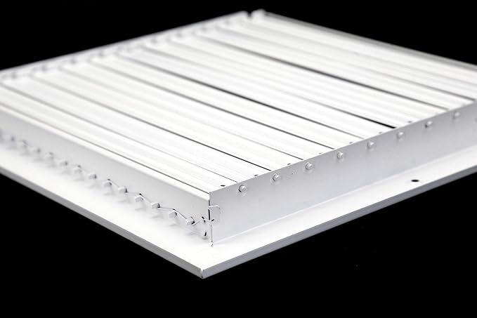 HVAC Premium 18" X 18" Adjustable AIR Supply Diffuser - HVAC Vent Cover Sidewall or Ceiling - Grille Register - High Airflow - White