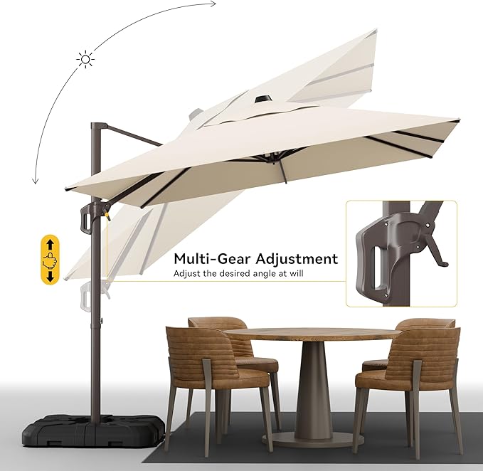 9x12 FT Cantilever Patio Umbrella - Image 4