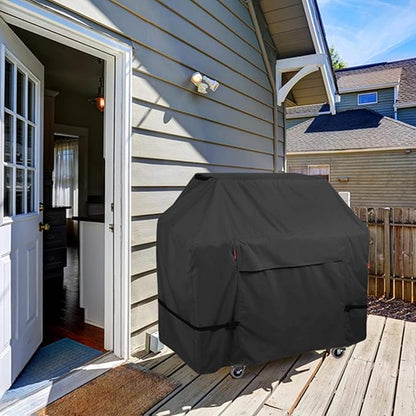 Porch Shield 62W x 24D x 48H inch Premium Gas Grill Cover Up to 60 inch, Waterproof and Fade Resistant 600D BBQ Covers for Weber, Brinkmann, Char-Broil and More, Black