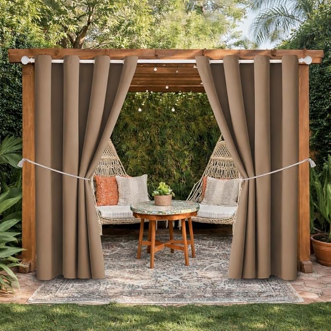 Waterproof Outdoor Curtain W52 x L84 by DivaenCamino