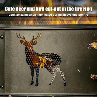 Fire Ring,Firepit Ring for Camping, Wood Burning Fire Pit for Outside,Yard,Garden,Outdoor Fireplace