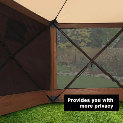 MASTERCANOPY Wind Screen Side Panel with Window for 12x12 Escape Screen Shelter Canopy Tent - Weatherproof, UV Resistant Sun Shade Attachment Accessory (Beige, 1 Pack)