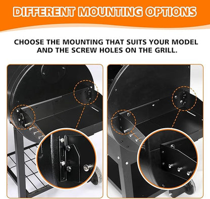 GRISUN Adjustable Grill Side Shelf - Folding Prep Table for Pit Boss 540/700FB, Camp Chef & Char Griller and Dyna-Glo