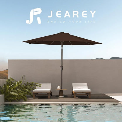 JEAREY 10 ft Outdoor Patio Umbrella w/Tilt and Crank - Image 6
