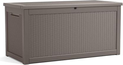DRATO 320 Gallon Deck Boxes Outdoor Waterproof, Lockable Outdoor Storage Box by DRATOprovidesawarmandcozy