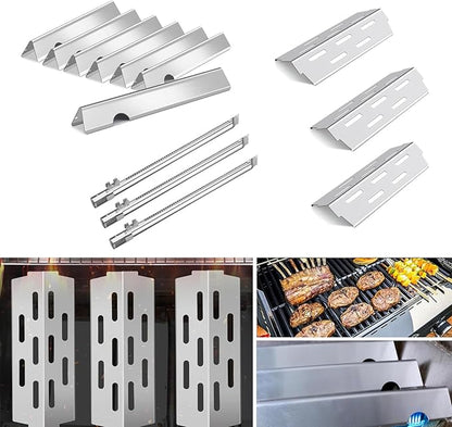 Flavorizer Bars,Heat Deflectors and Grill Burner for Weber Genesis II 300/LX 300, GS4 Genesis ii E-310 ii E-315 ii E/S335 ii se-335 Grill (304 Stainless Steel, 66032*5+ES/410*3+66790*3)