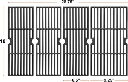 Cast Iron Grill Grates for Charbroil Performance 5 Burner Grills 463275517 463243518 463243519 463275717, Cooking Grids for Charbroil Performance 6 Burner 463274419 Grill, G470-0002-W1 G470-0003-W1