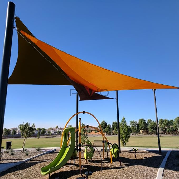 Patio Paradise 27' x 27' x 27' Sun Shade Sail Triangle Canopy Shade Cloth - Image 5