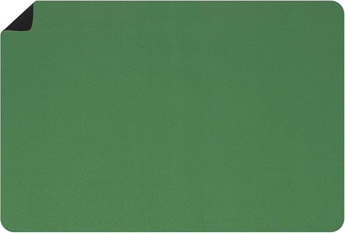 uxcell Silicone Mats for Kitchen Counter, 35.4" x 23.6" Non-Slip Countertop Protector Mat Heat Resistant Coffee Mat Waterproof Table Placemat, Dark Green