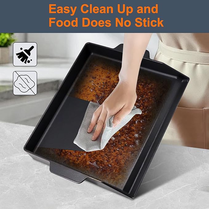 Criditpid Universal Large Cast Iron Cooking Griddle with Extra High Sidewalls for Gas Grills, Charcoal, 20 Inch Blackstone Griddle Pan Griddle Flat Top Grill Plate for 4 Burner Range Oven, 23" x 16"