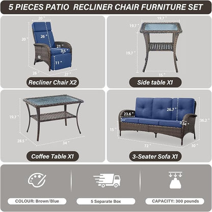 5 Piece Patio Furniture Set - Image 2