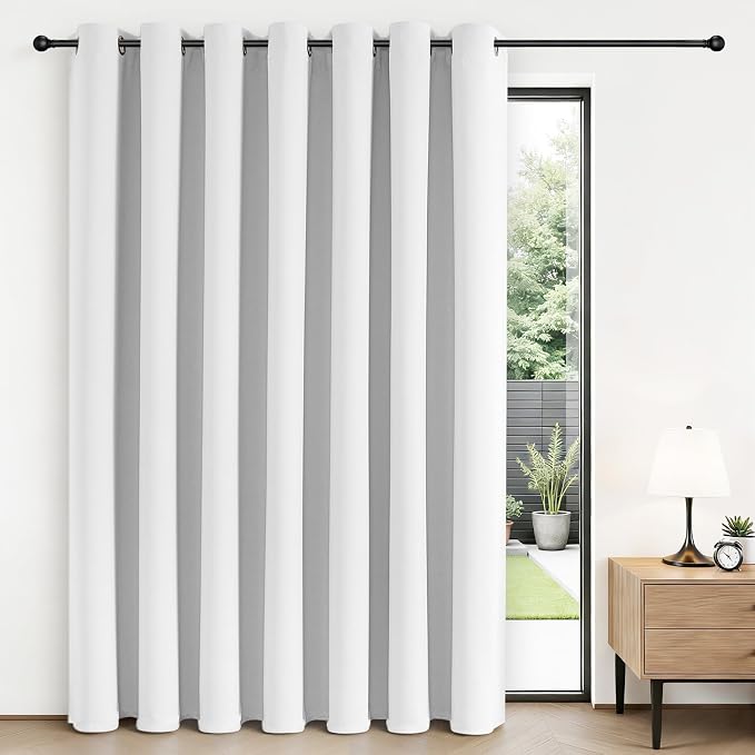 Joydeco Blackout Patio Sliding Door Curtains, Privacy Room Divider Curtains | by JOYDECO