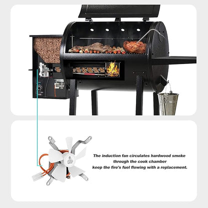 Stanbroil Replacement Induction Fan Kit for all Pit Boss/Traeger/Camp Chef Wood Pellet Grills, White