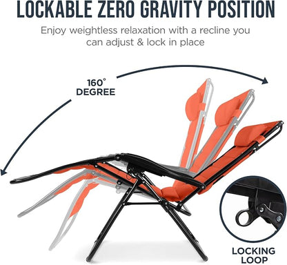 Best Choice Products Oversized Padded Zero Gravity Chair w/Canopy Headrest Cup - Image 7
