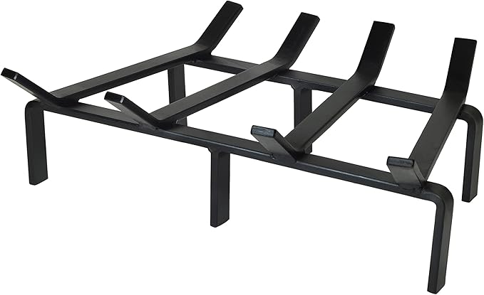 SteelFreak Heavy Duty Steel Fireplace Grate - Made in The USA (18 Inch)
