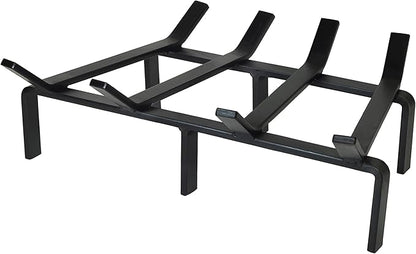 SteelFreak Heavy Duty Steel Fireplace Grate - Made in The USA (18 Inch)