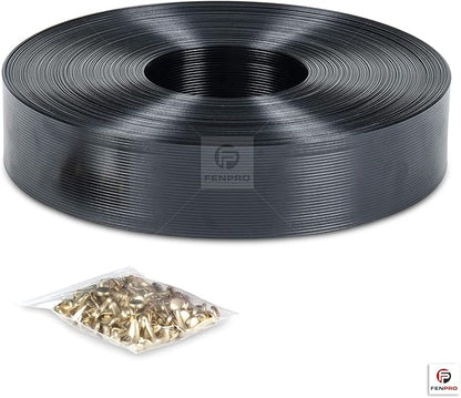 Chain Link Fence Privacy Tape (Obsidian Black)