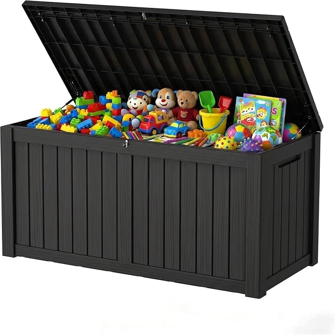 150 Gallon Outdoor Storage Box Resin Deck Box All Weather Waterproof Large by Decksplore%E2%80%94BuiltforOutdoor