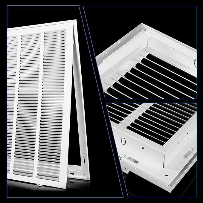 20x25 Return Air Grille [Duct Opening Size],Return Air Vent Cover for Wall Or Ceiling,Steel Return Air Filter Grilles Removable Face/Door for 1 Inch Filters (20"W x 25"H[Duct Opening])