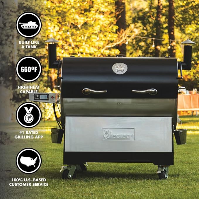 recteq RT-2500 BFG Pellet Smoker Grill, Wi-Fi-Enabled Outdoor Grills & Smokers, Electric Pellet Grill with 2500 Sq In Cook Space, RT-2500 BFG + Cover