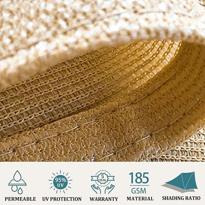 Shade&Beyond 7'x12' Sun Shade Sail Canopy Rectangle, UV Block Breathable Curved - Image 3