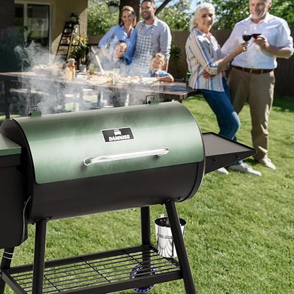 Pellet Smoker Grill Combo, 565 SQ.IN Cooking Area with PID Temperature Control (180-450°F) Electric BBQ Meat Grills & Smokers, Patio Backyard for Roast Outdoor