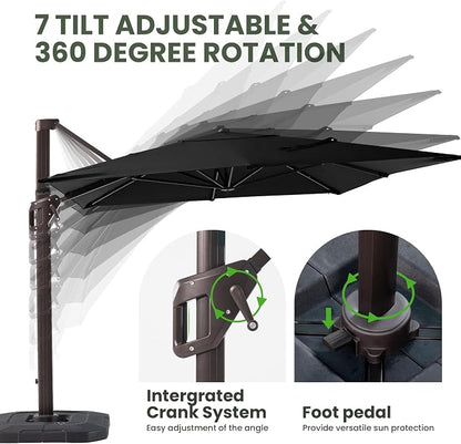 9' X 12' Cantilever Patio Outdoor Umbrella - Image 4