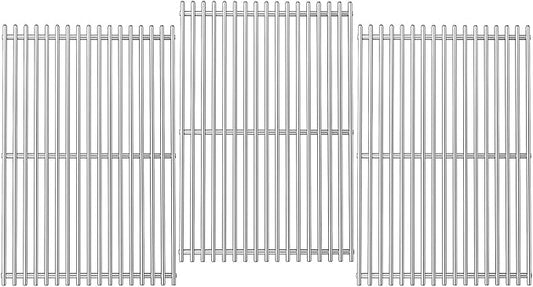 18.7" Cooking Grates for Weber Genesis GS4 Genesis II E-410, E-415, E-435, Genesis II LX E-440 Series Gas Grills, Heavy Duty Stainless Steel Grill Grates for Weber 66089 66097