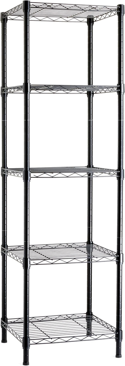 Amazon Basics 5-Shelf Tower Adjustable Storage Shelving Unit by AmazonBasics