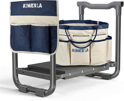 Foldable Garden Kneeler Seat Heavy Duty Garden Stool by Aimerla