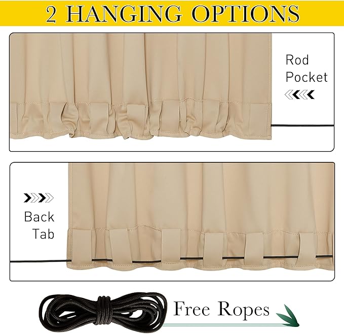 NICETOWN 2 PCs Waterproof Outdoor Curtains - Image 6