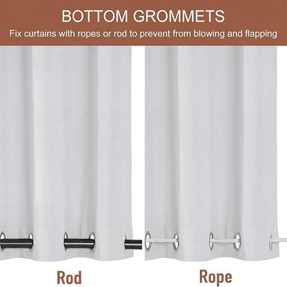RYB HOME 2 Panels Outdoor Curtains - Image 3