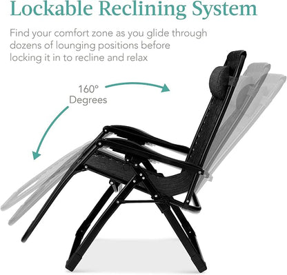 Best Choice Products Oversized Zero Gravity Chair, Folding Outdoor Patio - Image 8