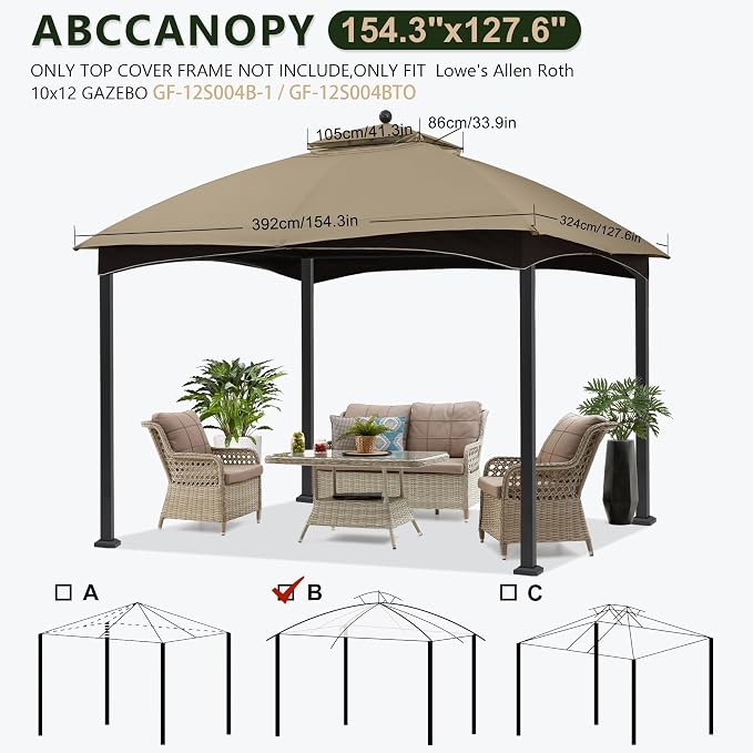 ABCCANOPY Riplock Gazebo Replacement Canopy - Image 5