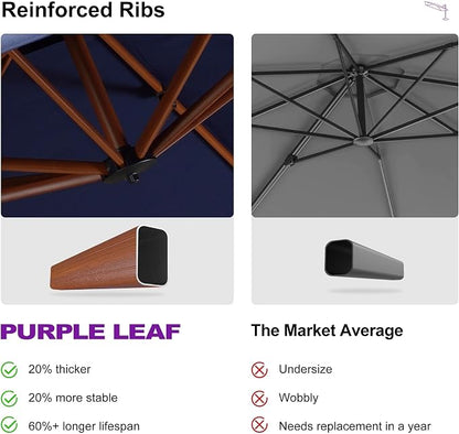 PURPLE LEAF Cantilever Umbrella - Image 6