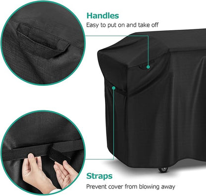 SunPatio Griddle Cover for Blackstone 28" Pro Series Griddle, Outdoor Waterproof Flat Top Gas Grill Cover 60 Inch, All Weather Protection Cooking Station Grill Protector, Black