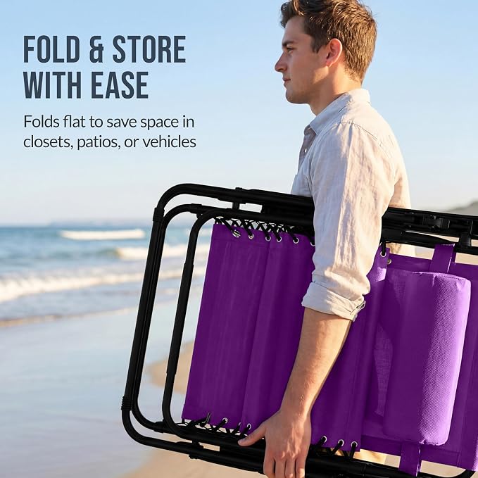 Best Choice Products Set of 2 Extra Wide Adjustable Steel Mesh Zero Gravity - Image 7