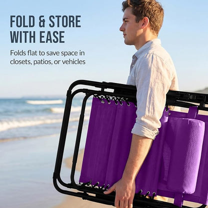 Best Choice Products Set of 2 Extra Wide Adjustable Steel Mesh Zero Gravity - Image 7