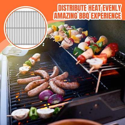 1 Pack 40901 Grill Steel Wire Cooking Grid Rock Grates Replacement Parts for BBQ Grillware Models,for El Patio Models,14 inch x 24 3/8 inch