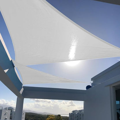 SUNNY GUARD Custom Size 6'x7'x9.2' Silver Grey Sun Shade Sail Right Triangle UV by SUNNYGUARD